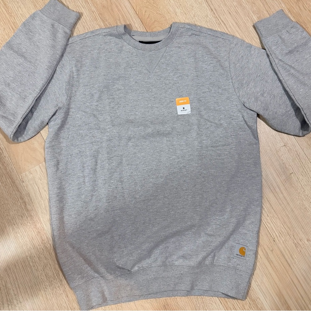 Carhartt Men’s Light Heather Gray Crewneck Sweatshirt